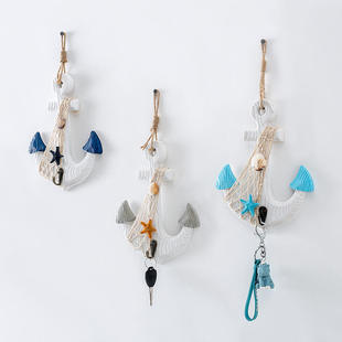 清仓地中海海洋风格 饰挂锚铁锚工艺锚 系列木制工艺品小海锚装