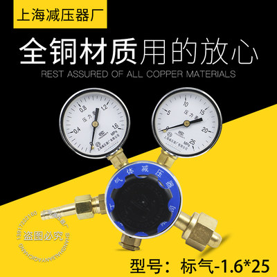 1.6*25标气减压器 上海减压器厂适合多种气体减压阀 调压器压力表