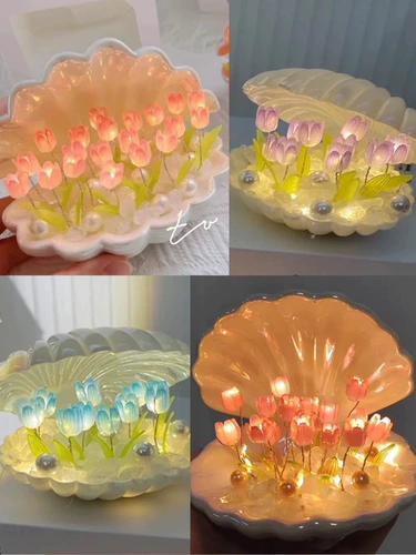 Shell Tulip Little Night Light Diy Shell Light