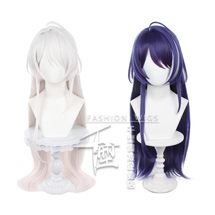 【千型】星穹铁道 黄泉cos假发 挑染仿真头皮顶深蓝紫色长发