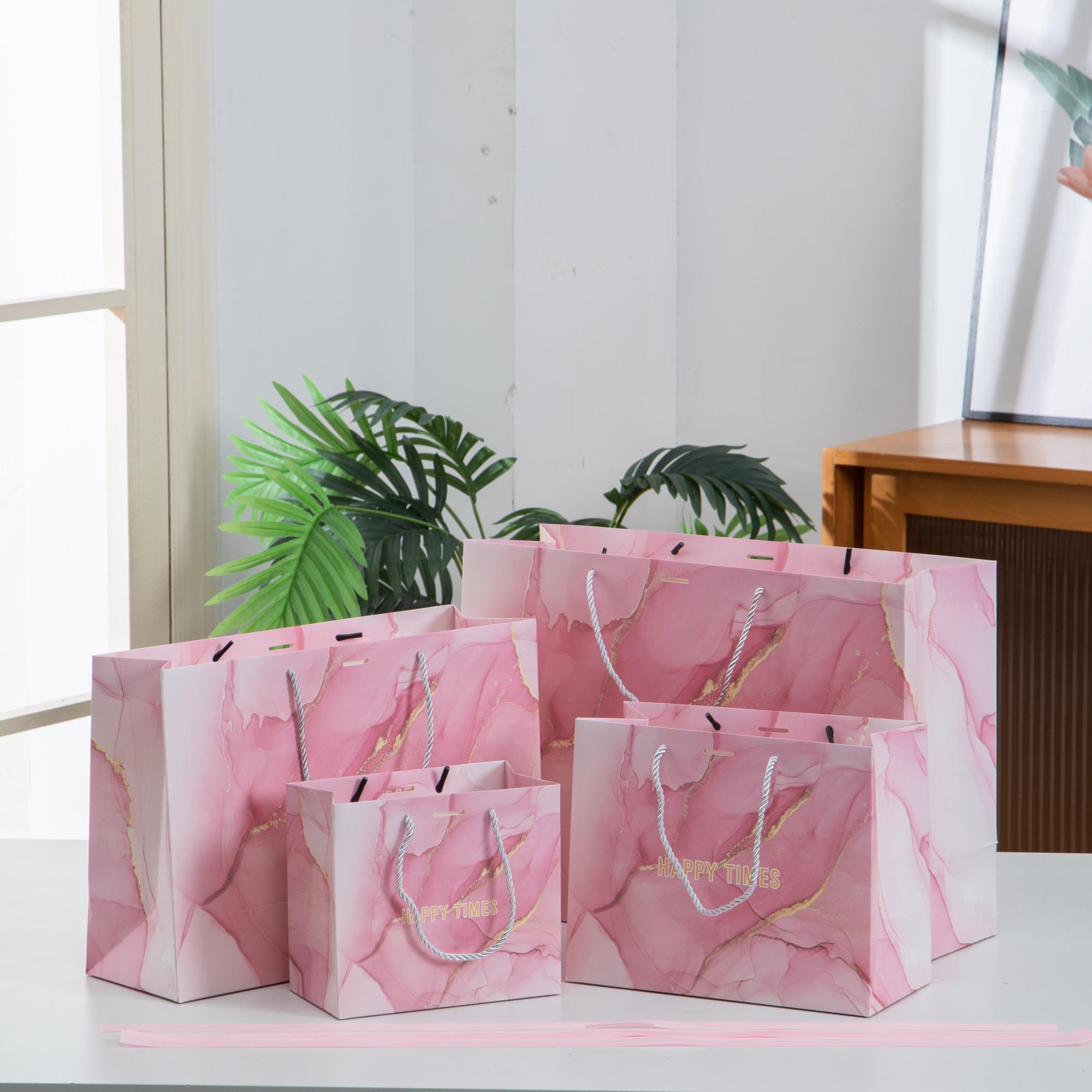 新年礼品袋大理石纹包装袋时尚礼物袋婚庆喜糖袋伴手礼服装袋纸袋