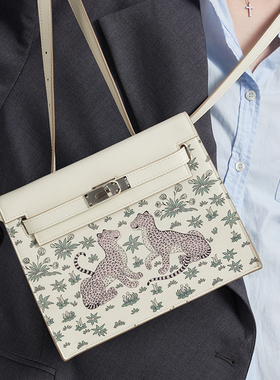 CTANDJIM 老虎插画跳舞包 白色包 精钢五金 多用途 双肩包