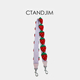 CTANDJIM手工编制立体草莓肩带 粉色肩带 包包配件