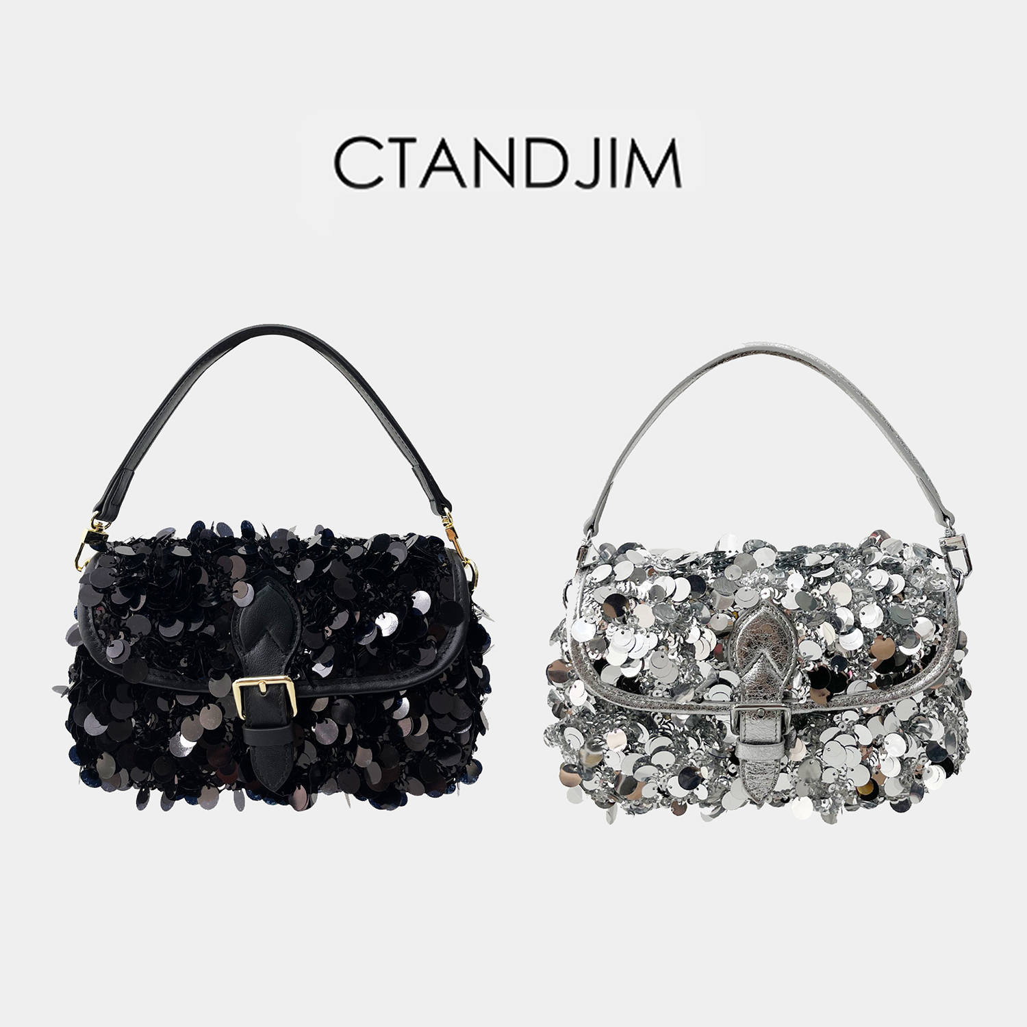 CTANDJIM闪片斜挎包相机包