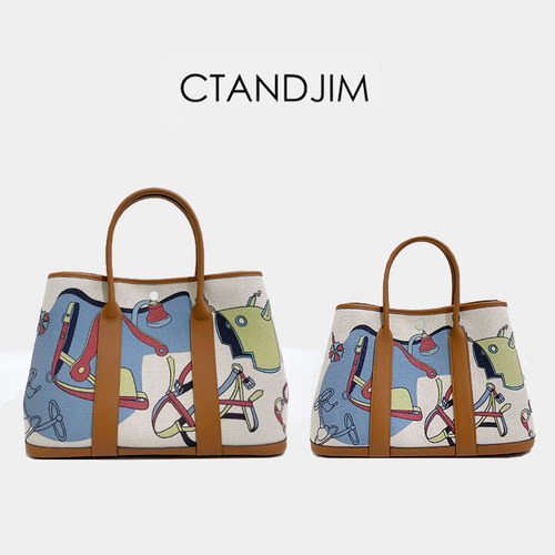 CTANDJIM帆布花园包斜挎包