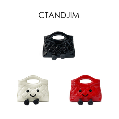 CTANDJIM 小精灵头层漆皮 斜挎包 手机包