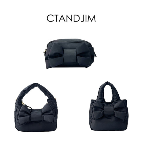 CTANDJIM机能材质 蝴蝶结托特包 相机包 斜挎包 实用少女感