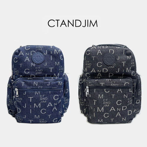 CTANDJIM牛仔布双肩包