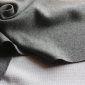 新品 羊毛混纺布料高级灰色织加厚垂重秋冬服装 面料140cm宽1米价