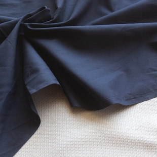 新品 面料110cm宽2米价 里衬布藏蓝色纯色涤棉布料薄款 服装