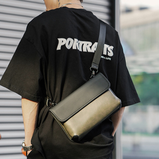 复古时尚 2026新款 韩版 男包虎头包潮流背包潮男包小包 胸包小挎包