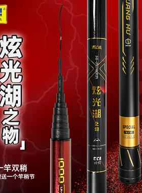 迪佳炫光湖之物炮竿40T传统钓105cm鲇竿传统竿草洞打窝竿