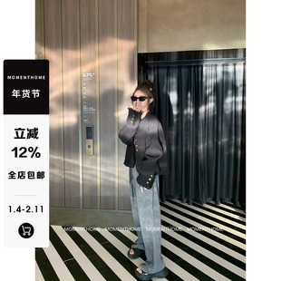 MOMENTHOME 秀场小香*小众高级设计感须边精致长袖外套秋