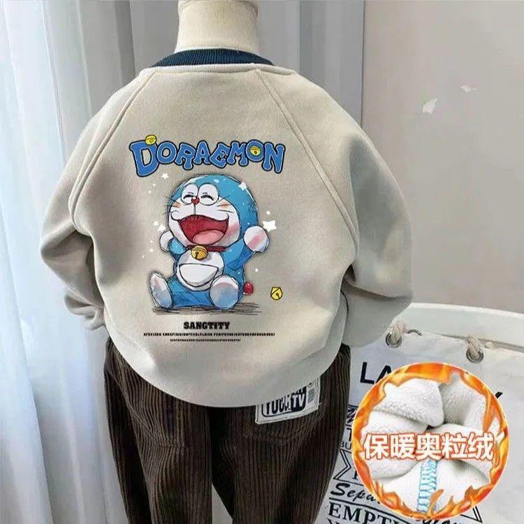 卡通可爱哆啦A梦印花儿童卫衣秋冬新款宽松慵懒中小童时尚上衣