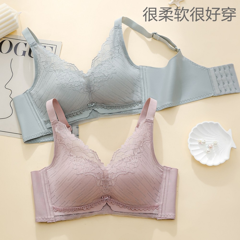 调整型小胸聚拢女士内衣舒适文胸推荐夏季薄款透气无钢圈胸罩上托