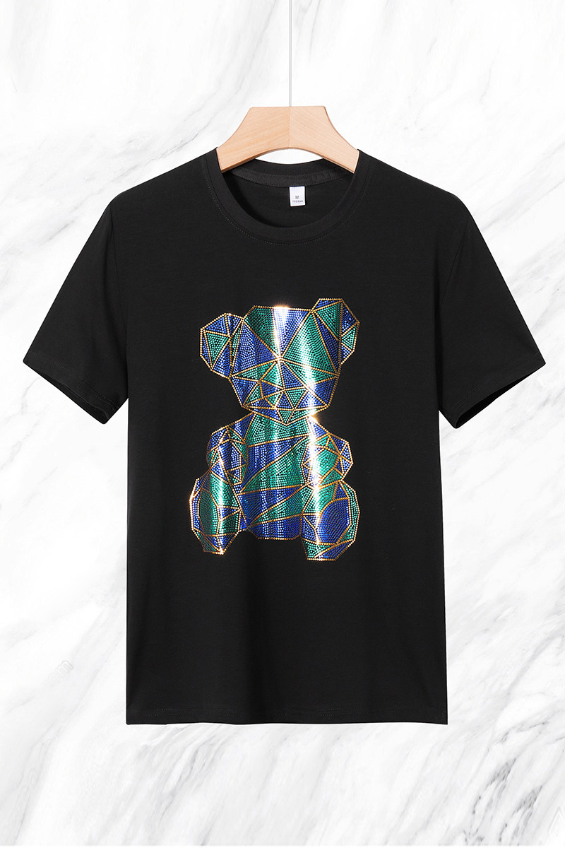 抖音直播短袖T恤男高端丝光冰丝体恤重工亮片挂拍DXA963-P45,男装T恤,星座1207-1