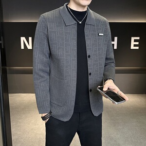 店主风@针织衫男 轻奢开衫夹克 休闲外套主推KS25816-P63图片
