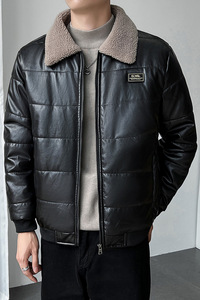 新款衣男轻熟风皮衣店主风羊羔绒服皮衣PY989-P85图片