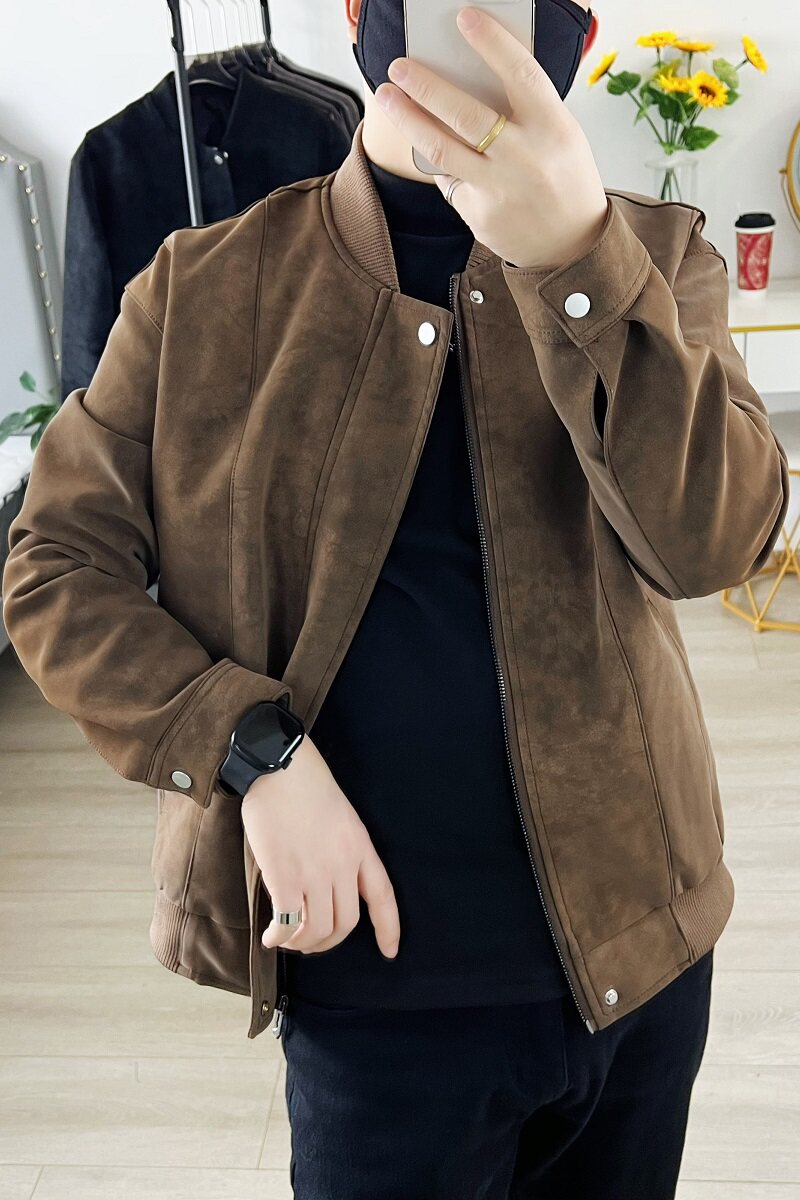老钱风皮衣男慵懒风夹克休闲外套抖音PY0818-大码P88小码P80,男装皮衣,星座1207-1