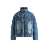 新标90绒手工磨洗牛仔羽绒服宽松版男女同款可二开A200-P295，男装羽绒服，星座1207-1