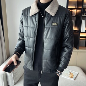 直播新款衣男羊羔绒皮衣店主风男装服皮衣PY989-P85