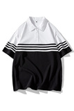 落肩宽松短袖POLO衫男得物白底港风T恤情侣中性日系男女K16-P45，男装Polo衫，星座1207-1