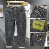 直播春夏新款牛仔裤男微跨弹力复古薄款休闲长裤NZK867-P70，男装牛仔裤，星座1207-1