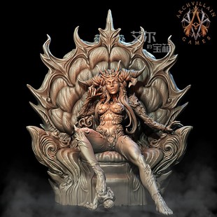 魅魔女王给我臣服吧微缩模型 gk白模涂装手办桌游棋子Z锤第三方1