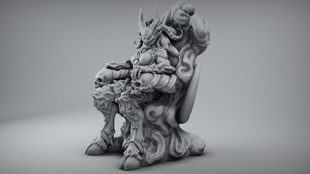 c6-1恶魔王子 微缩模型 Gk白模 桌游棋子 战棋 树脂 手办