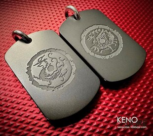 KASFLY 凯撒 EDC 硬汉 青龙 朱雀 锆合金 饰品项链狗牌坠子吊坠