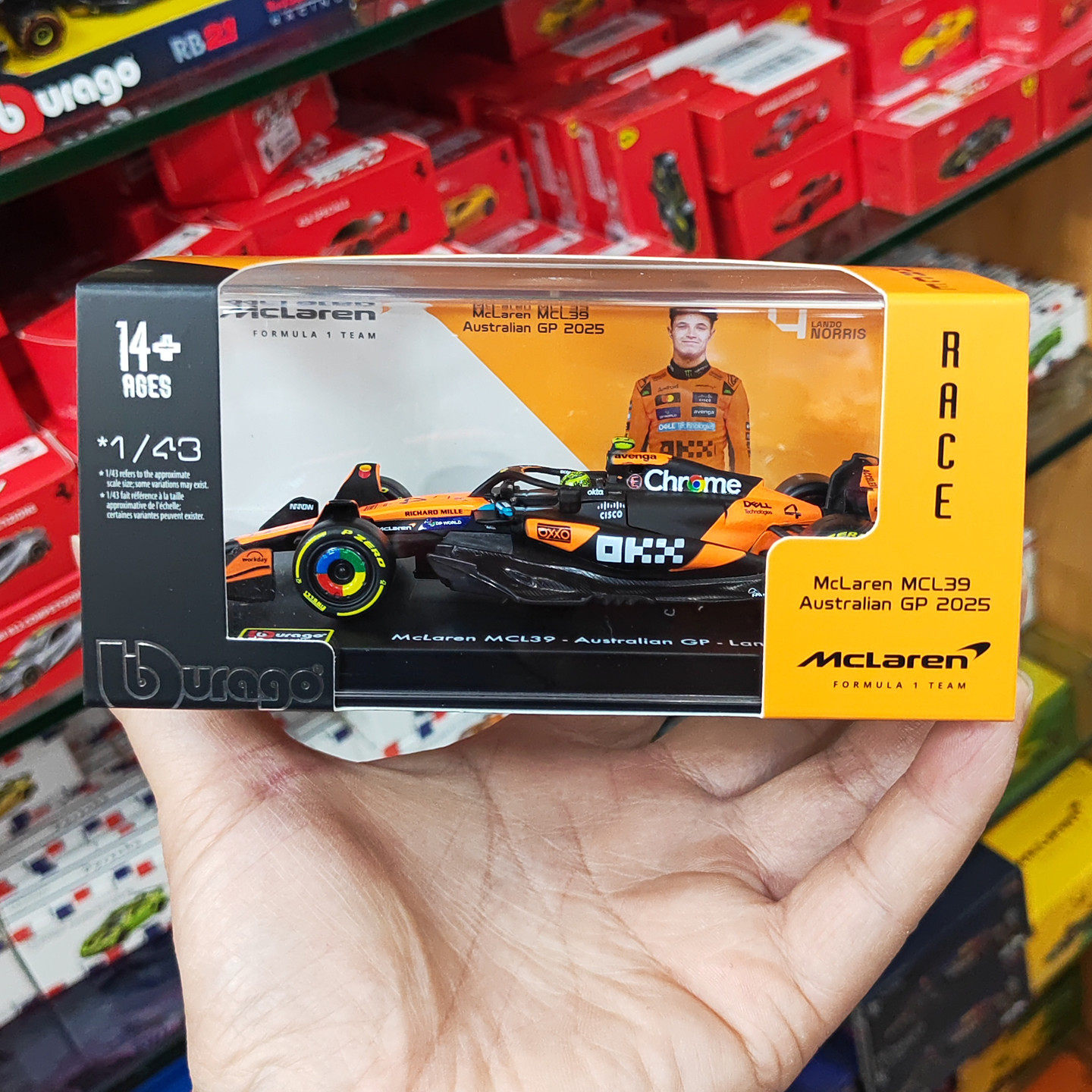 比美高143迈凯伦MCL39合金车模