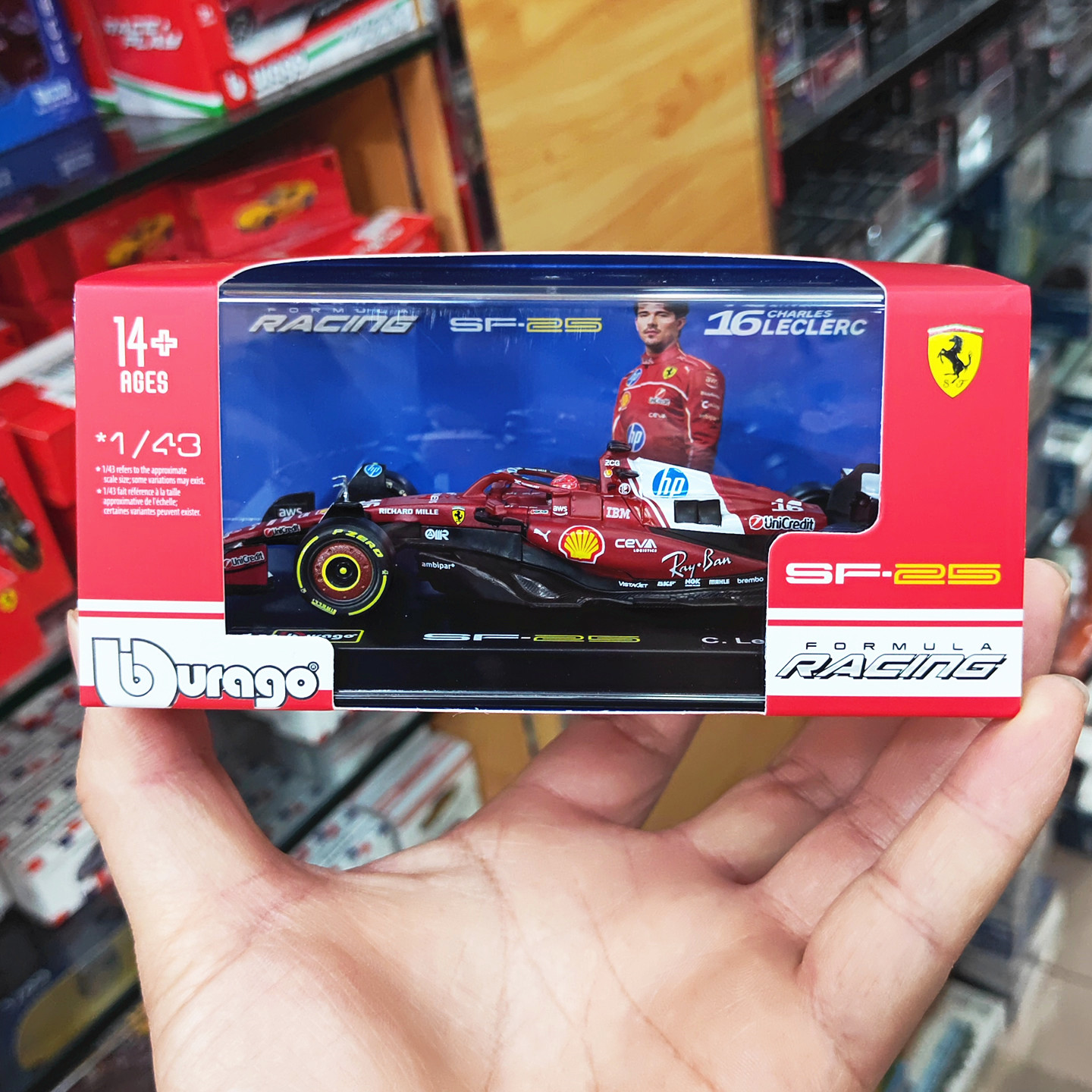 比美高1/43法拉利SF25合金车模