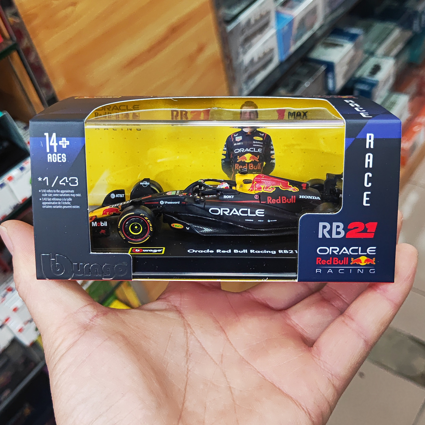 比美高1/43红牛RB21F1合金车模