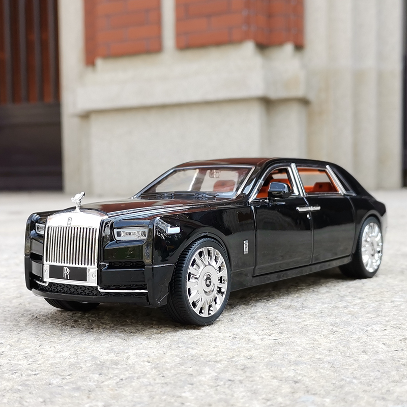 1:20劳斯莱斯幻影金属玩具车声光回力仿真合金小汽车模型摆件收藏