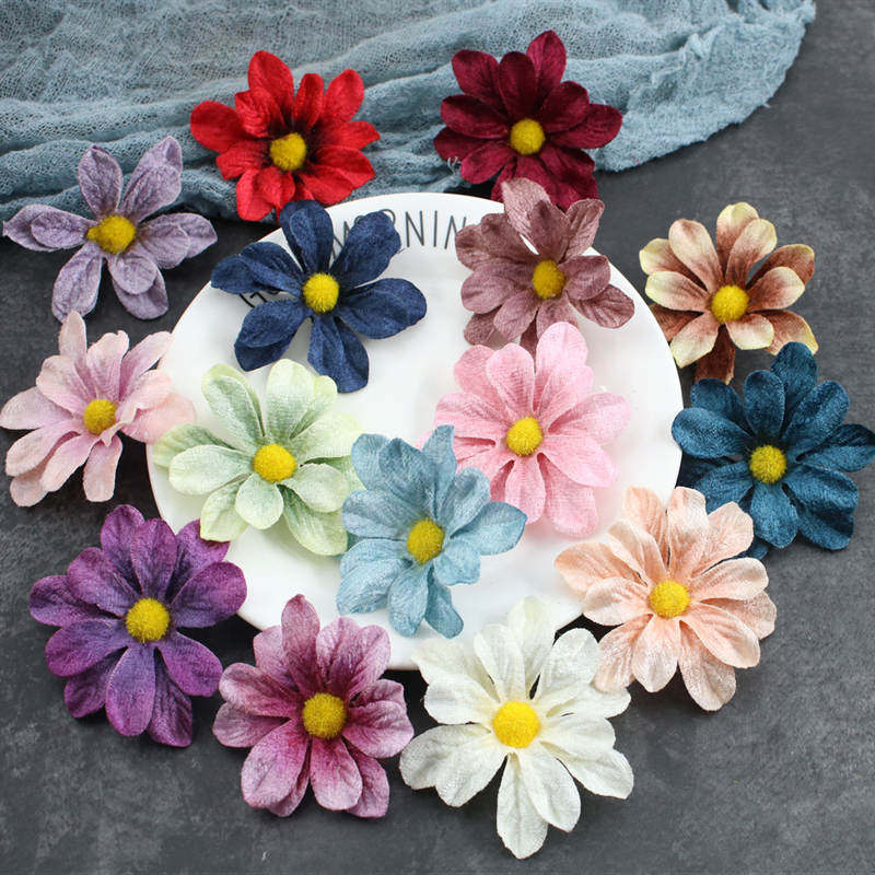 秋色复古布艺太阳花小菊花DIY头饰发饰品家居装饰花新娘头饰花艺,家居饰品,仿真花/假花,淘宝优惠券,粉丝福利购,淘宝优惠卷