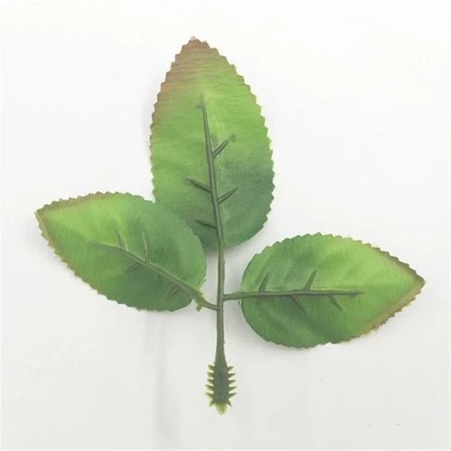 Поддельные цветы дешевые симуляционные тройничные розовые цветы цветы листья поддельные отдельные листья