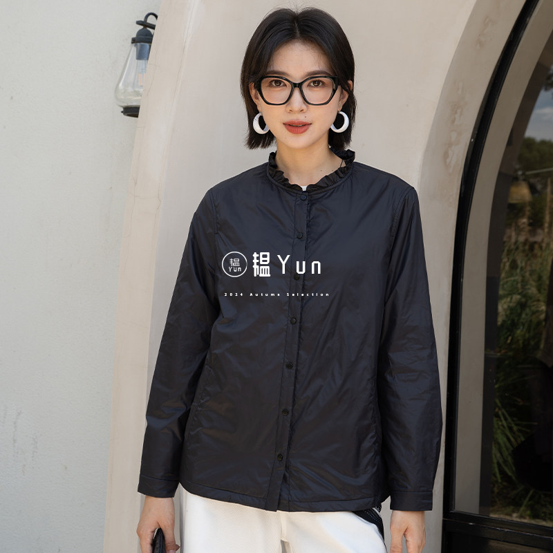 YUN韫春季夹棉衬衫外套女装