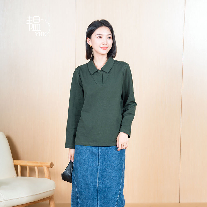 2025春季新款女装翻领卫衣