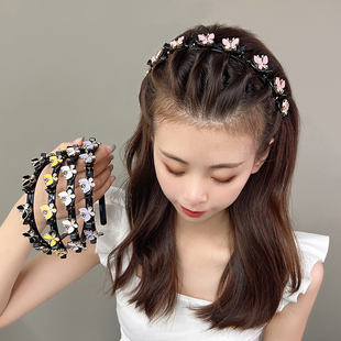 蝴蝶结刘海编发发箍碎发整理神器发夹女夏季 气质发捆头箍发卡头饰
