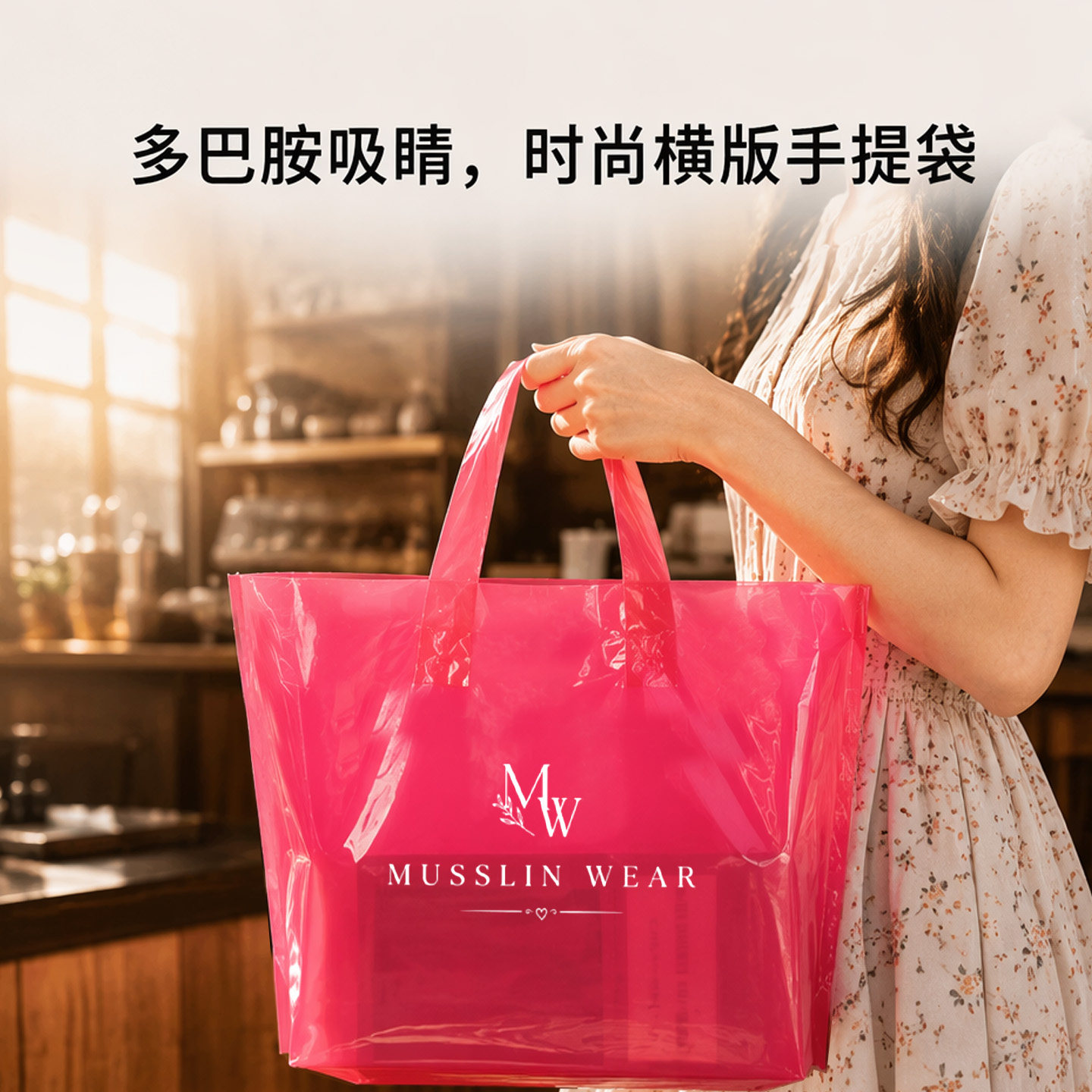 服装店手提袋塑料袋子装衣服定制包装袋购物袋礼品袋胶袋订做logo