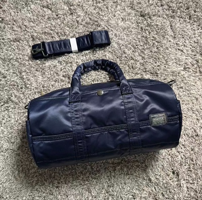 日本吉田PORTER同款TANKER ROLL BAG尼龙大容量通勤斜挎包水桶包