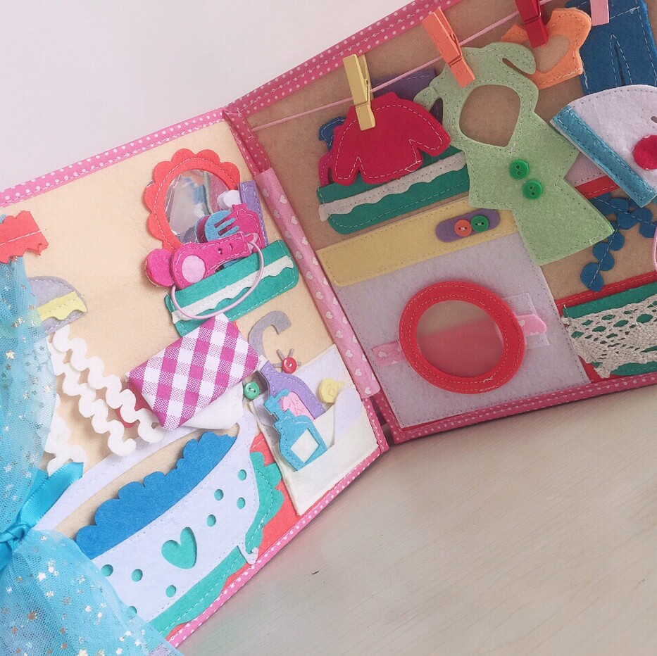 蒙特梭利儿童幼儿园自制布书不织布小医生消防员小公主diy材料包