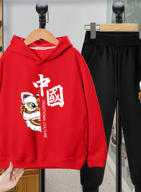 男童套装2026新款中大童8-10岁女童春款卫衣学生春装运动两件套