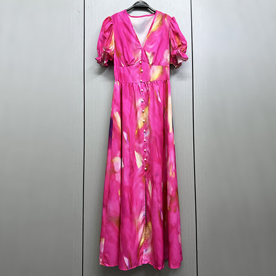 百搭套头显瘦松紧腰连衣裙