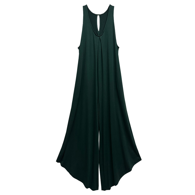 宽松无袖休闲大阔腿连体裙裤