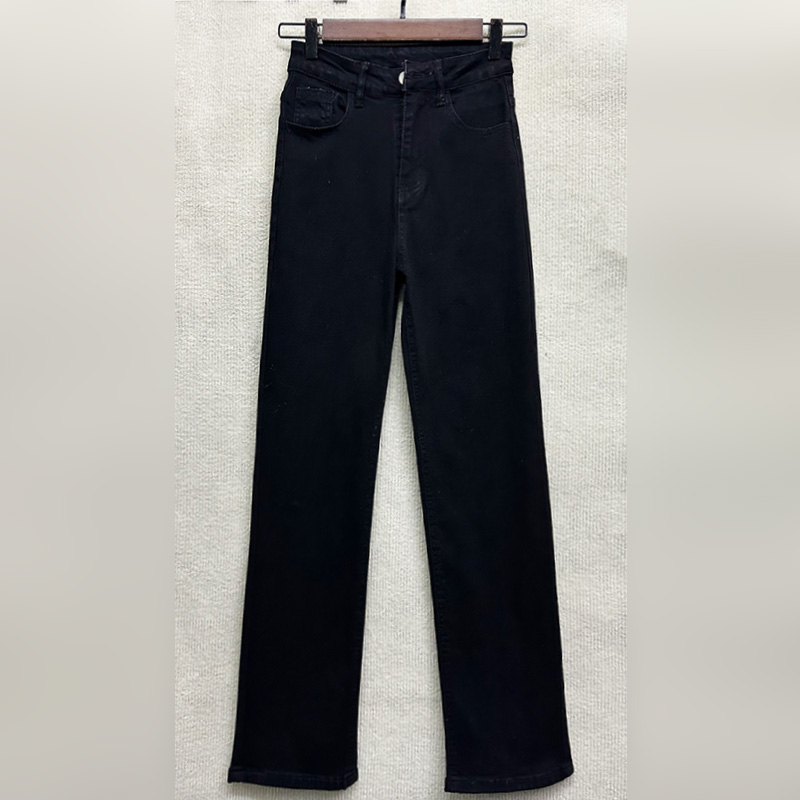 高腰百搭水洗直筒牛仔裤