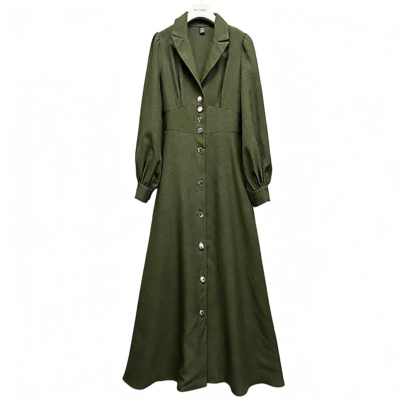 外贸原单170高个子新款时尚女装长袖百搭单排扣宽松连衣裙,女装/女士精品,连衣裙,淘宝优惠券,粉丝福利购,淘宝优惠卷