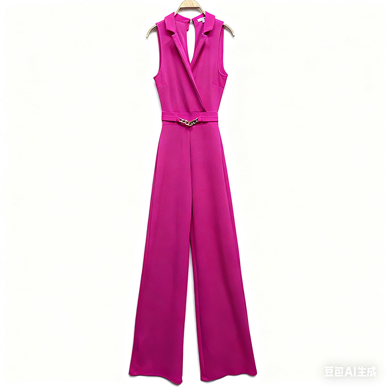 无袖气质休闲宽松阔腿连体裤