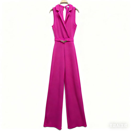 无袖气质休闲宽松阔腿连体裤