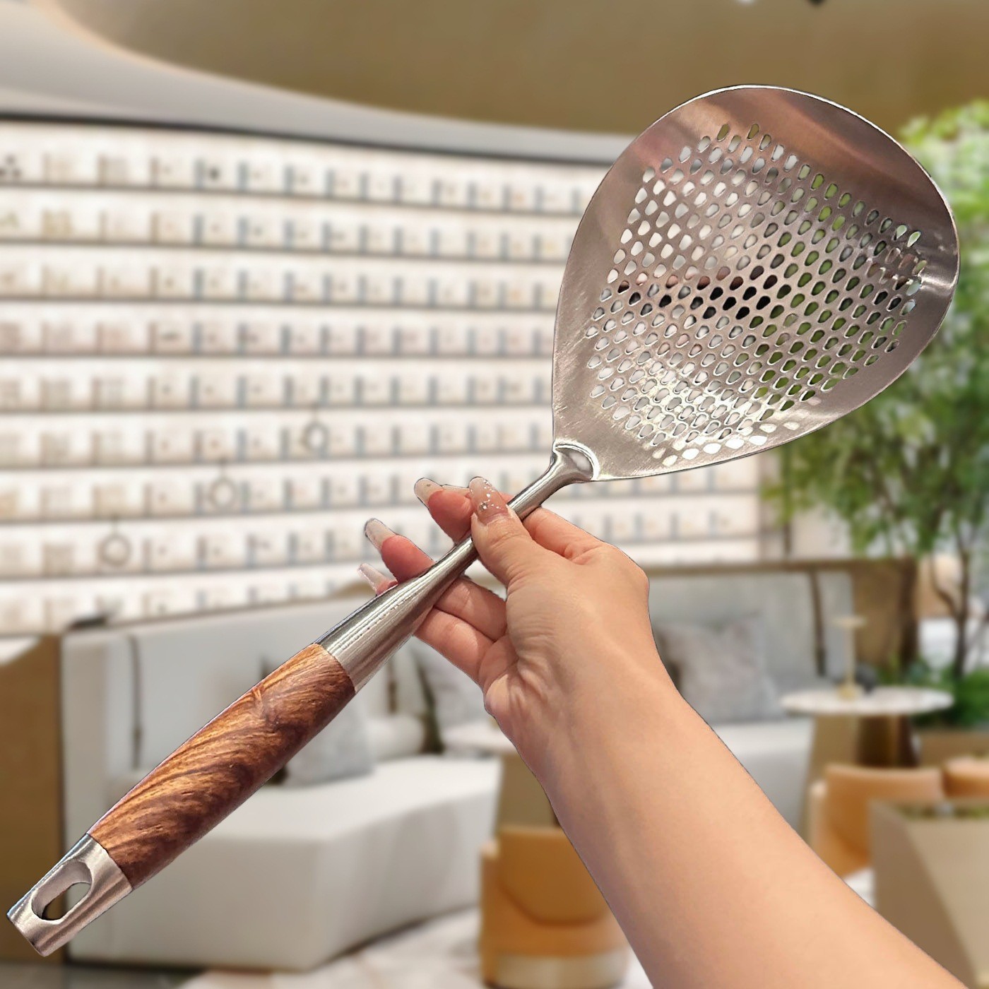 德国进口沥水家用勺不锈不锈钢捞麻辣子麻厨房大号304饺子捞火锅